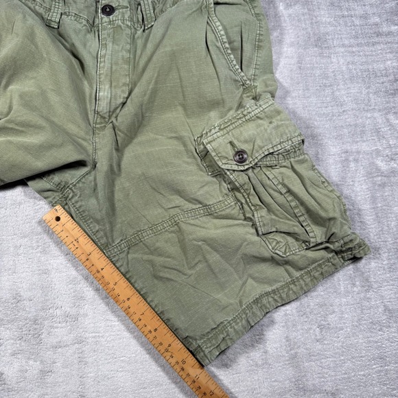 American Eagle Shorts Mens 34 Olive Green Cargo Longboard Ripstop Utility Hiking - Picture 9 of 12